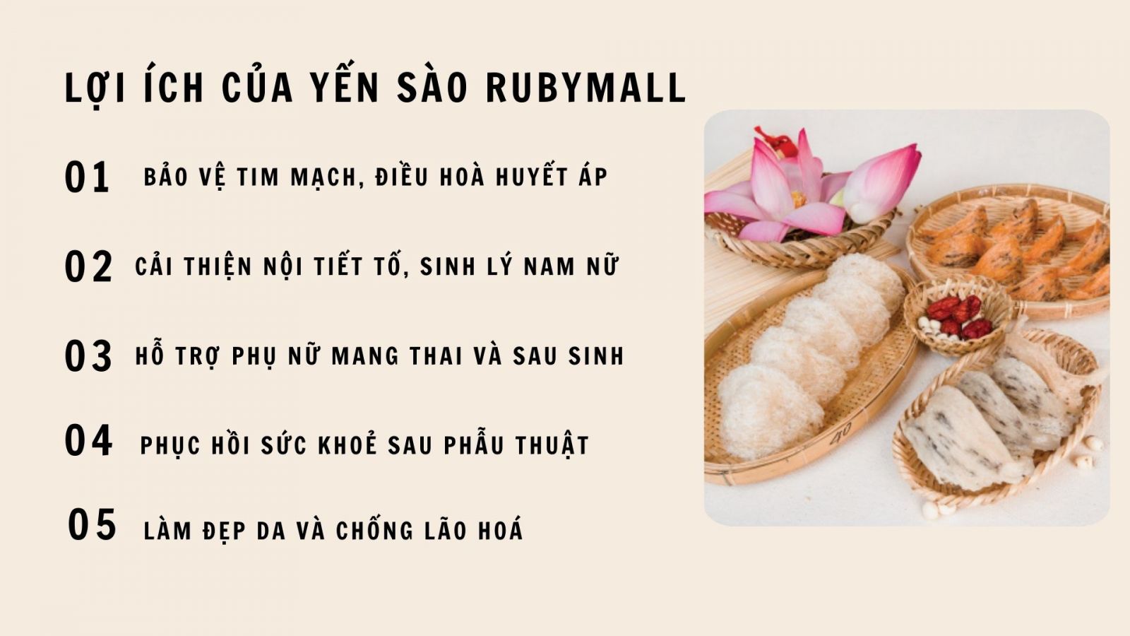 Lợi ích của tổ yến RubyMall