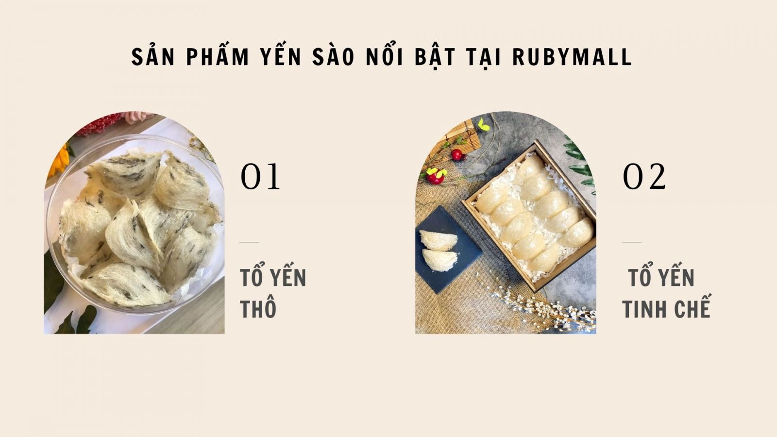 Sản phẩm tổ yến tại Rubymall