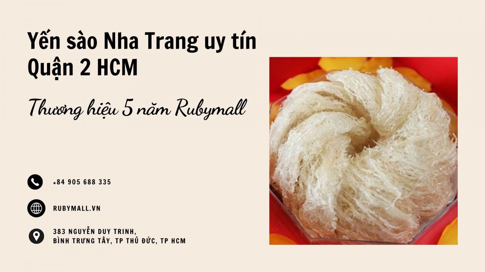 Thương hiệu yến sào Nha Trang Rubymall 5 năm